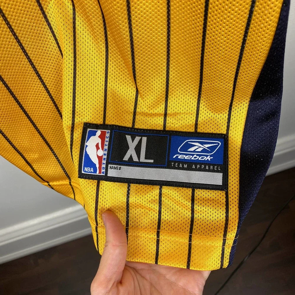 Vintage Deadstock Indiana Miller #31 Jersey NBA Reebok EUC Size XL Gold Blue - Picture 4 of 5